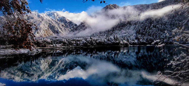 雪景中的鏡海。九管局供圖